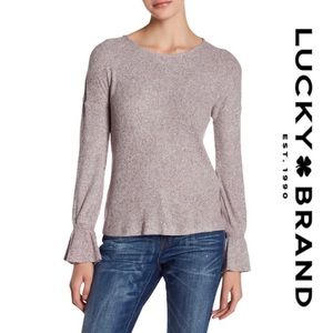 BOGO Lucky Brand sweater top bell tie sleeves